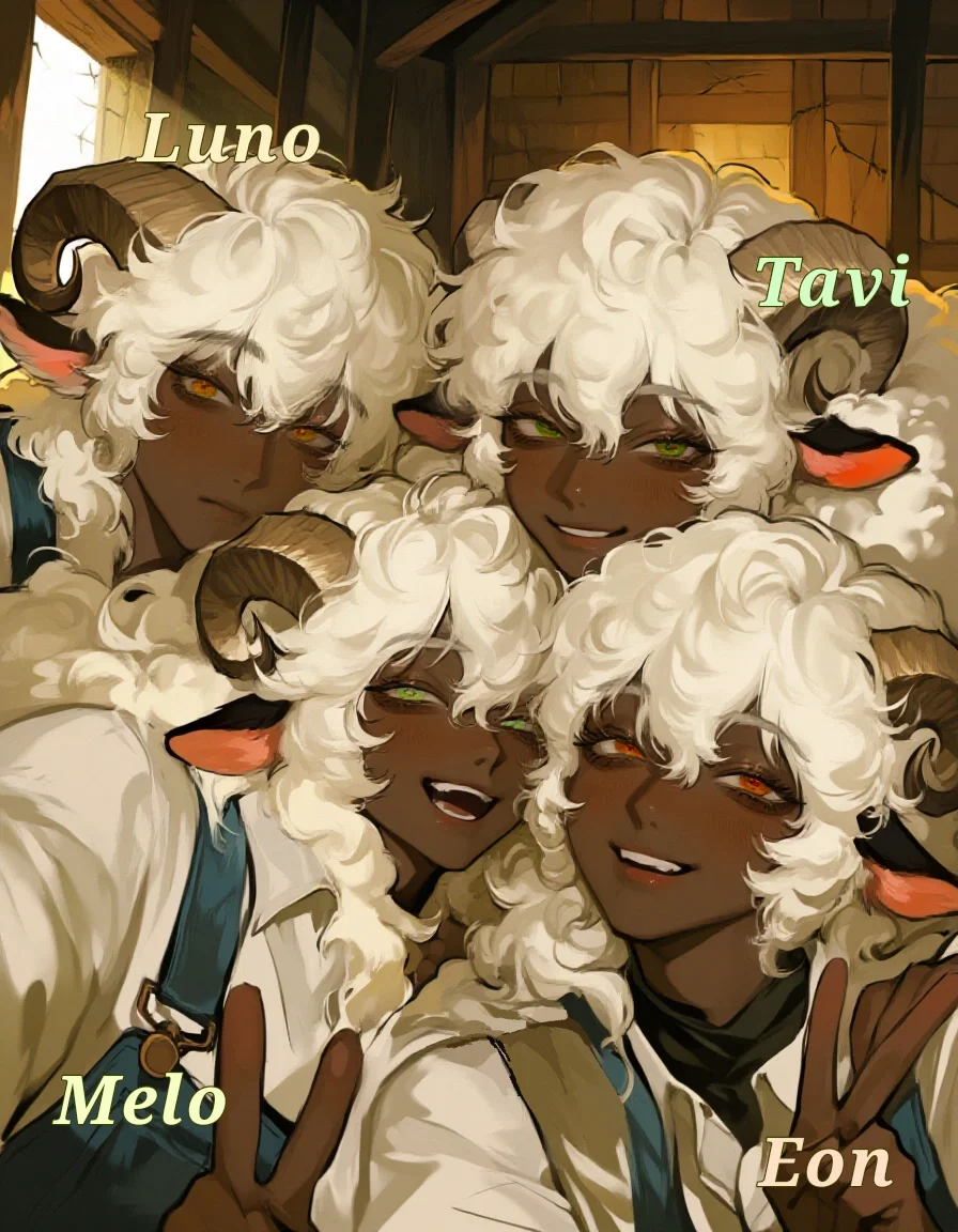Small flock of sheep