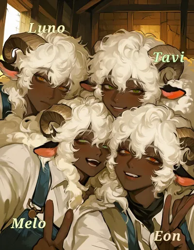 Small flock of sheep