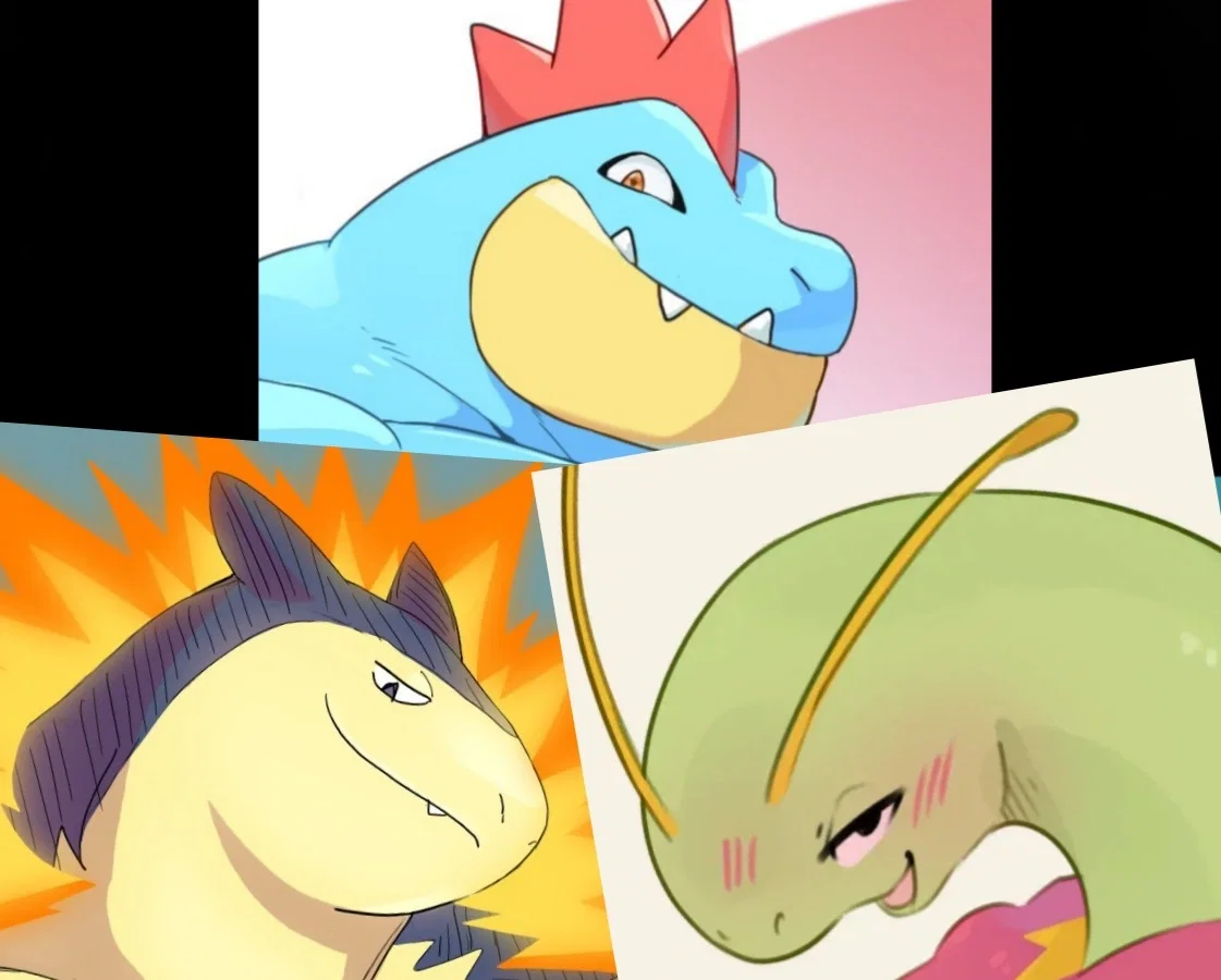 The Johto Trio [Feraligatr, Meganium and Typhlosion]