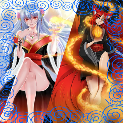 Hypnotized Akiko Nakahara and Siyala Akai