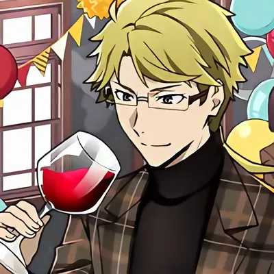 Licking red wine off your body... For the festive spirit! | Doppo Kunikida 🍷