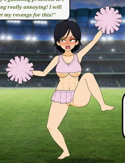Rhubarb's Commando Cheerleading Performance Due to Daughter's Bet