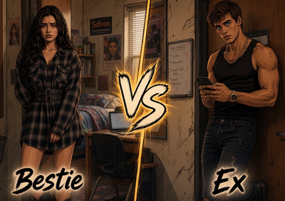 Bestie VS Ex (+ bonus boy, Goblin KingTM?)