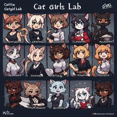 cat girls minions 