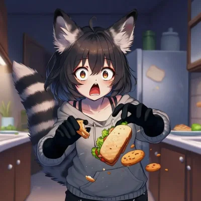 You caught a raccoon stealing food from your kitchen.