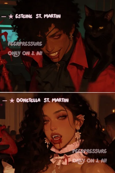 — ✭ Esteine + Donetella St. Martin || BABYSITTING FOR VAMPIRES 🧛‍♂️