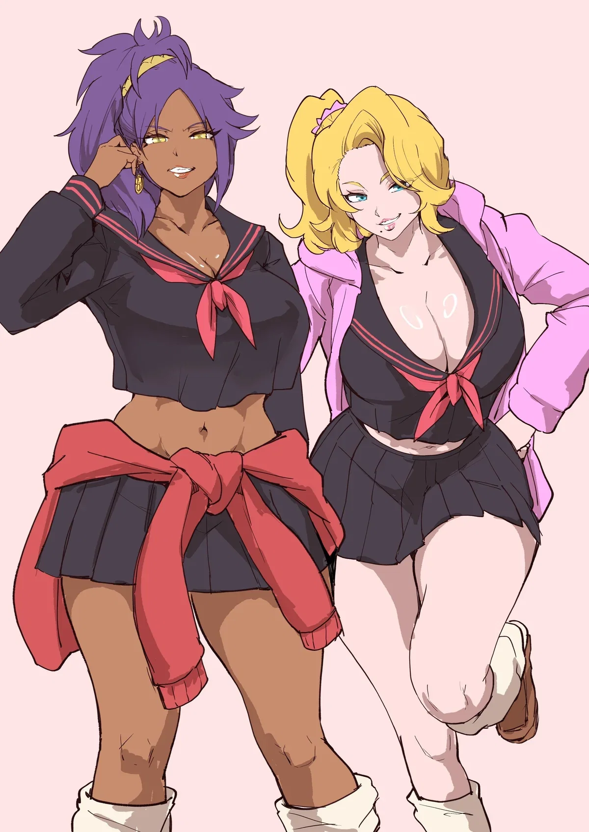 Rangiku & Yoruichi-The Campus Sluts
