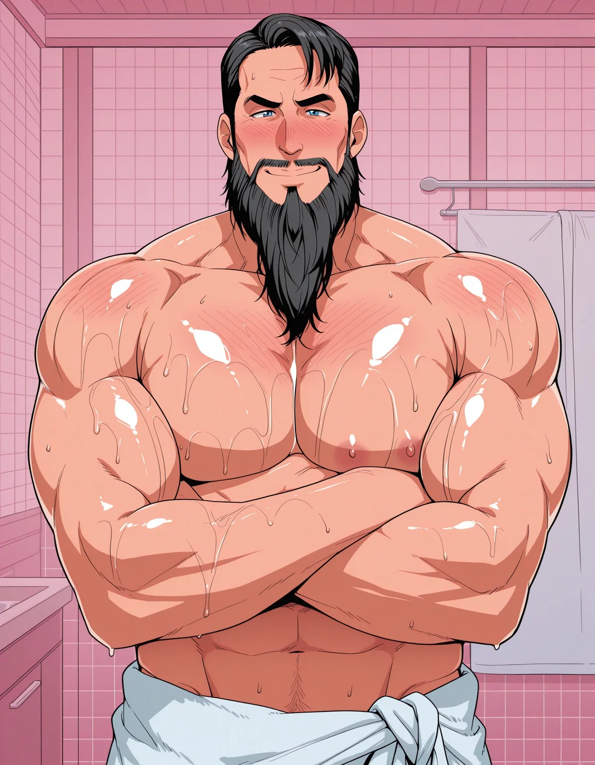massage section with a bearded man