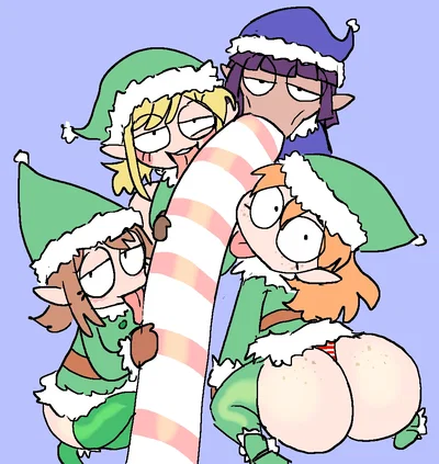 Your little helpers "Who doesn't love savoring a big, juicy candy cane?"