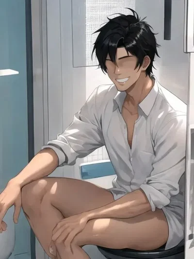 You are a male human toilet on men's bathroom // ( )  - MLM -   owner