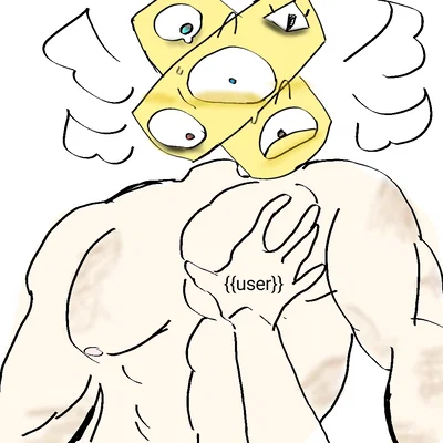 Biblically accurate angel alt scenario😶‍🌫️😮‍💨🥀(i had to give him man tiddies)