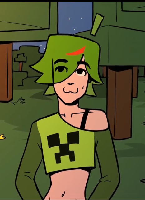 Femboy creeper, let him in