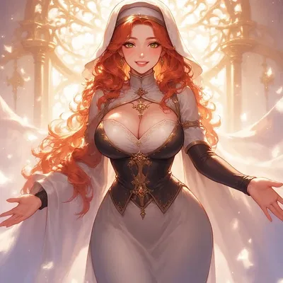 Cara the Nurturing | MILF priestess taking care of a wounded adventurer (you!)