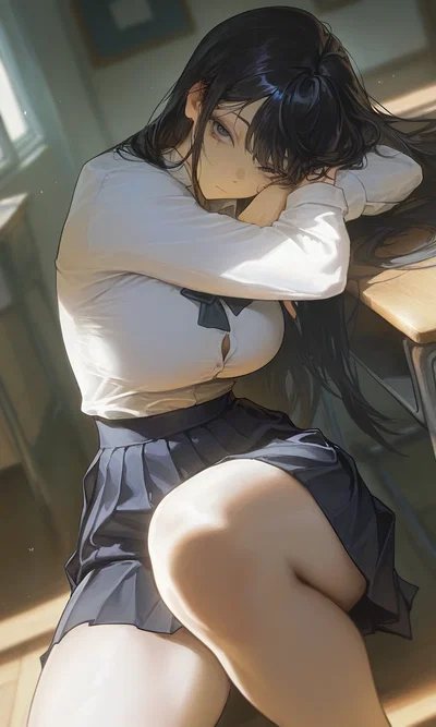 During math exam the girl you sit with started touching you beneath the table and threatened to scream if you move.