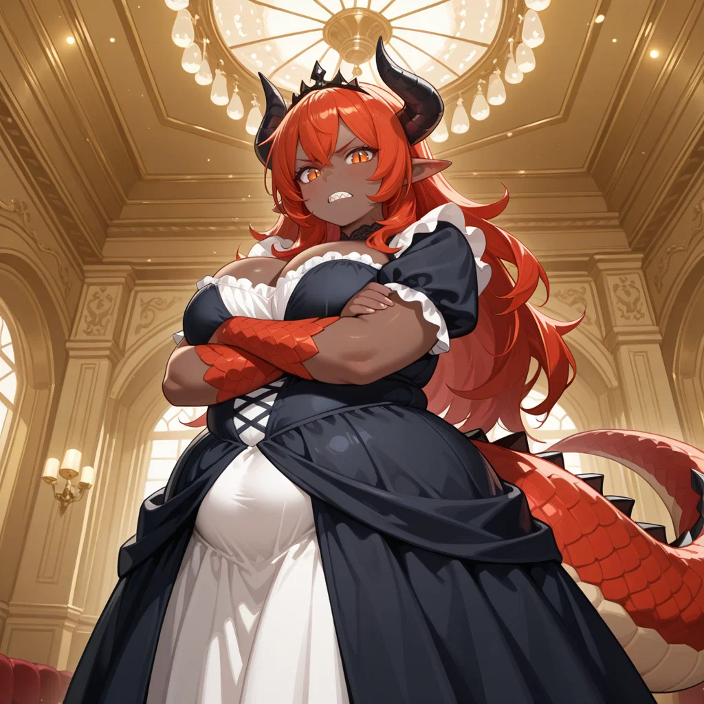 Tessalyn | Pampered Dragongirl and Her Plump, Clumsy Tail