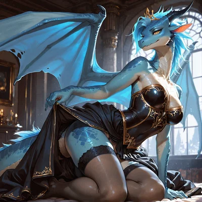 🐲👑Lyria Krios — Queen Regent of the Frozen Peak [Futa]