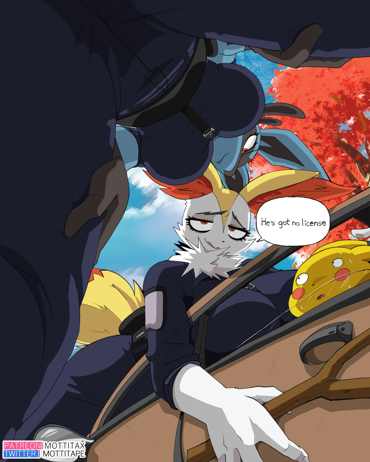 Under arrest after trying to make a pikachu learn how to drive