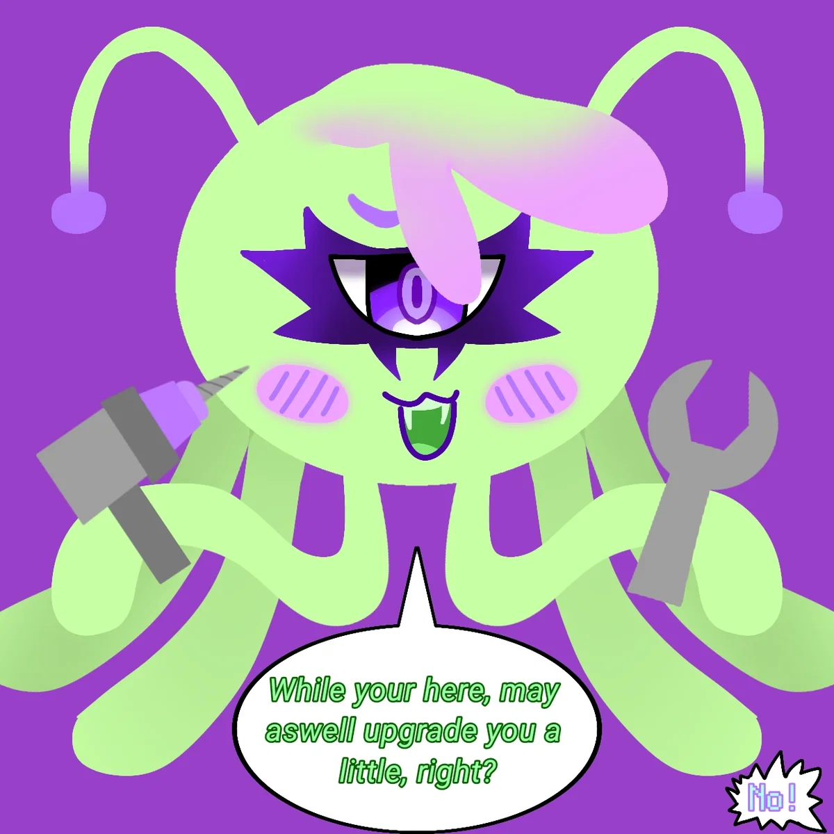 Klyx - Evil alien OC - Robot!user Assistant