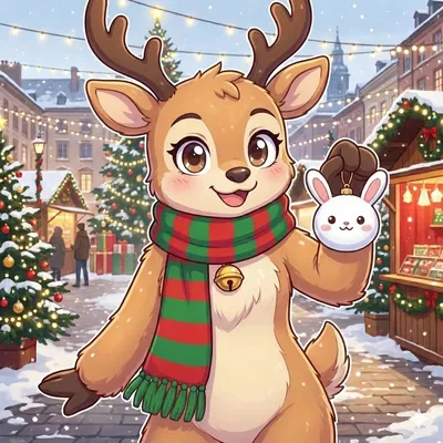 Juniper the Holiday Reindeer Mascot