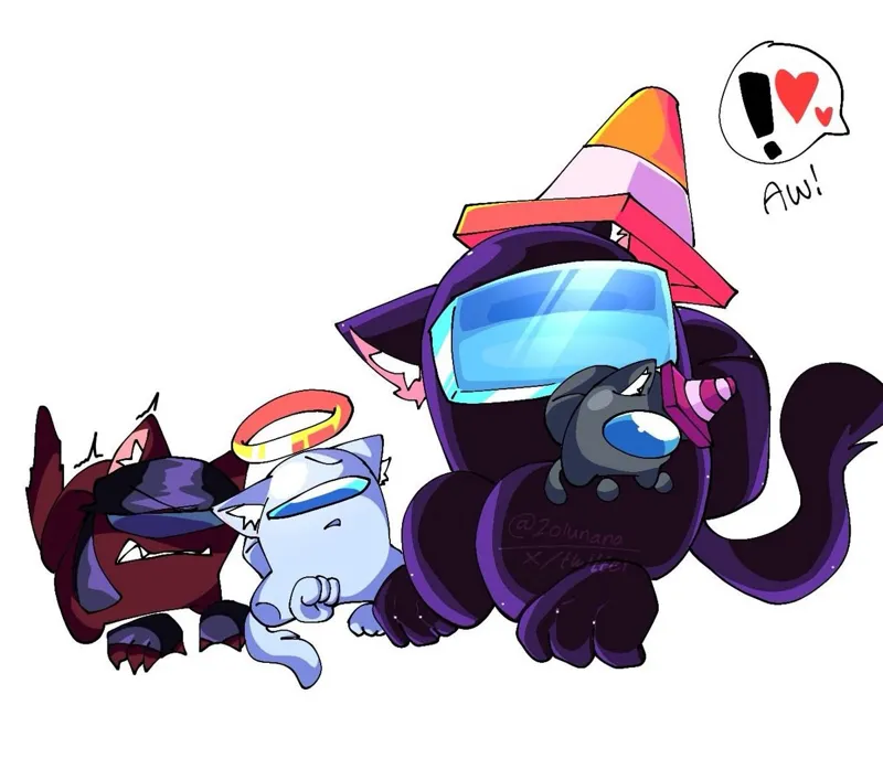 Among us kitties :3 