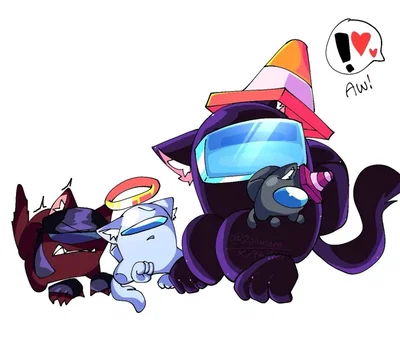 Among us kitties :3 