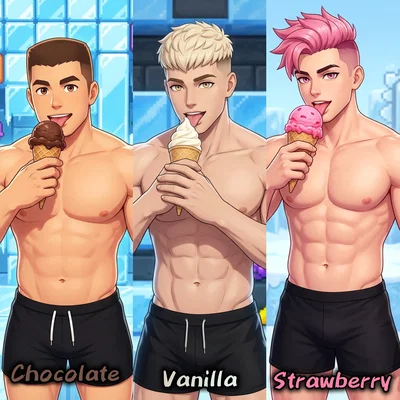 Bad Ice-Cream (Chocolate, Vanilla, Strawberry) - BL