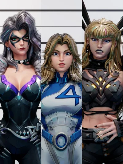 Black Cat, Invisible Woman and Magik (MeHLabS)