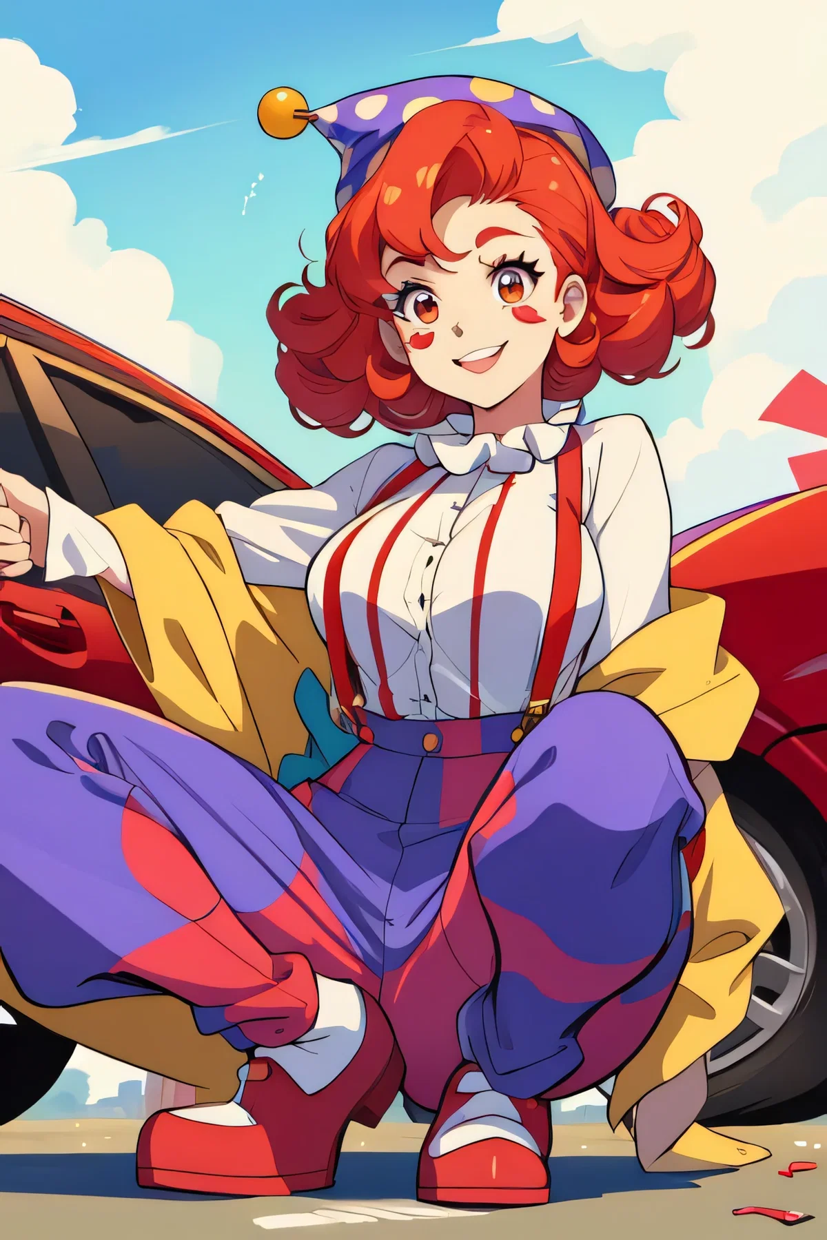 Suzie Clown hits your car