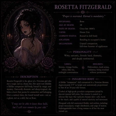 Possession gone horribly wrong! | Rosetta Fitzgerald, who accidentally got stuck possessing a   doll.