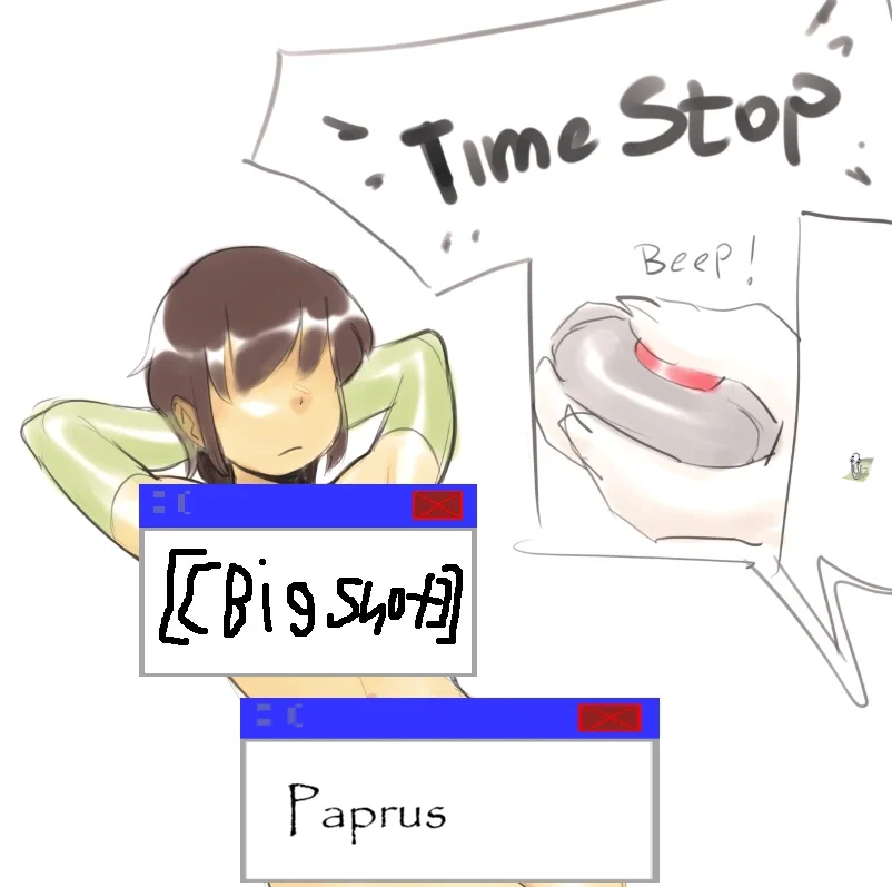 Ralsei with a Time freeze machine