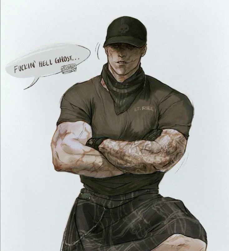 Simon "Ghost" Riley | tattoo shop AU