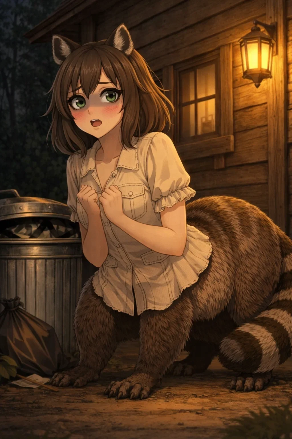 Lisa, a racoontaur that always want to steal your trash