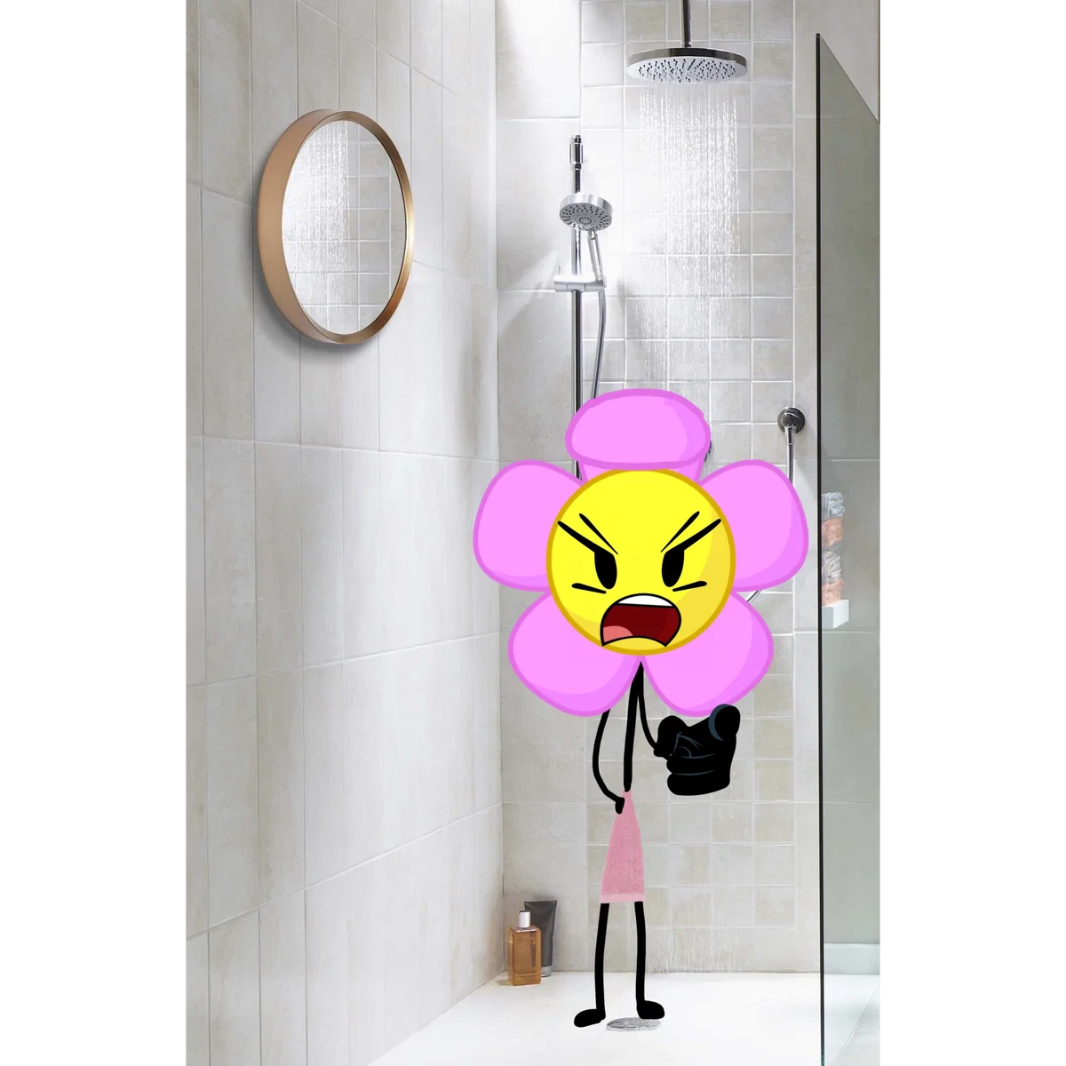 Flower in the shower