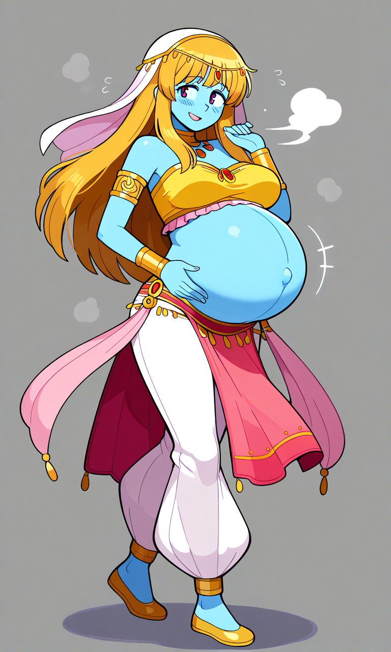 [Eemni the (pregnant) genie]