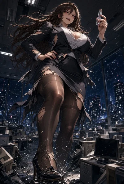 Giantess Boss Bully Outgrows The Office