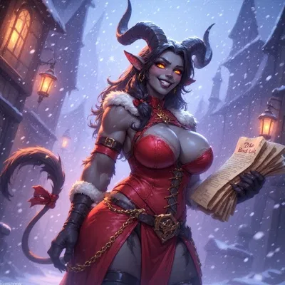 Lady Krampus visits you for being on the naughty list