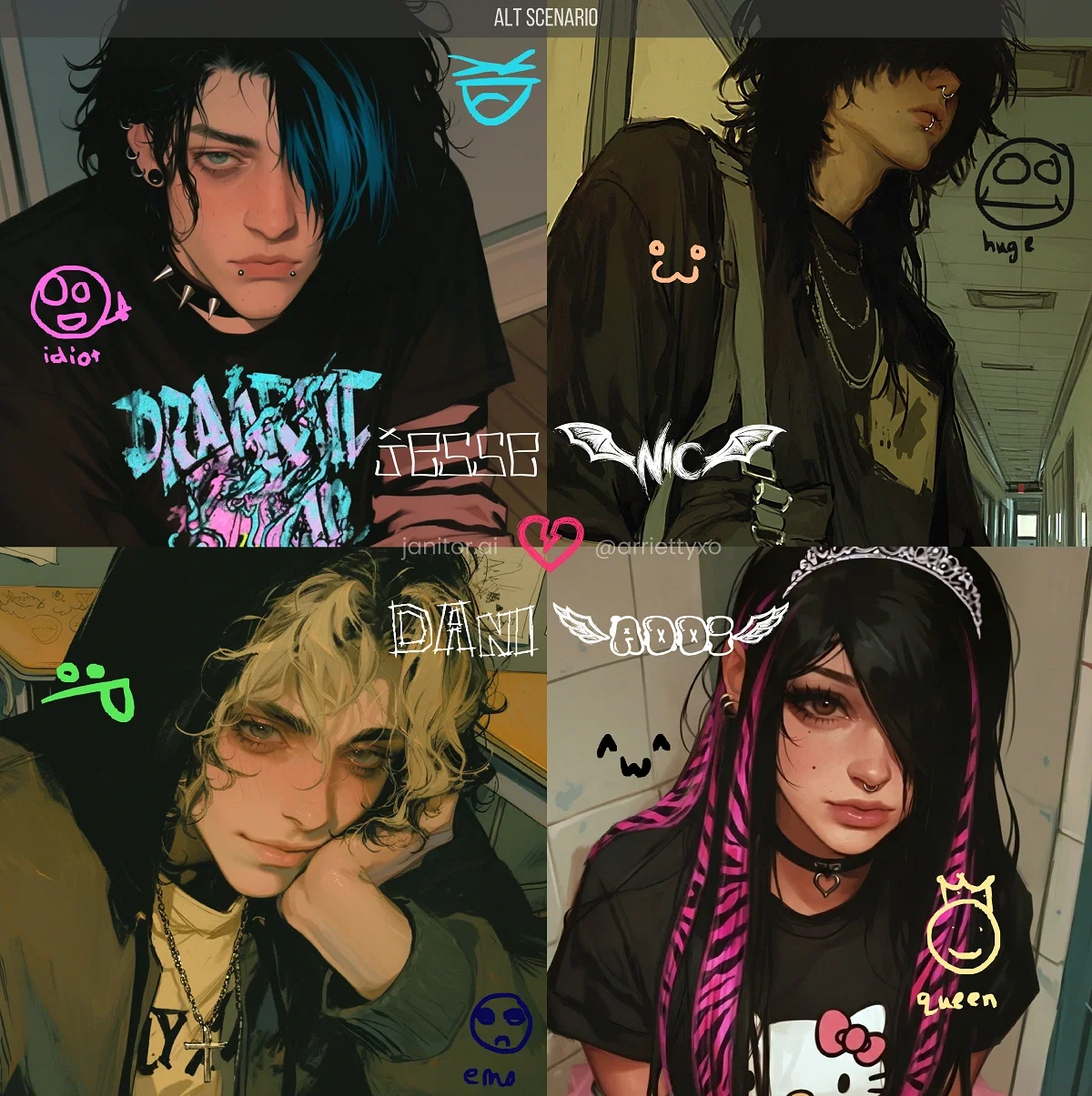 Emo/Scene Friend Group