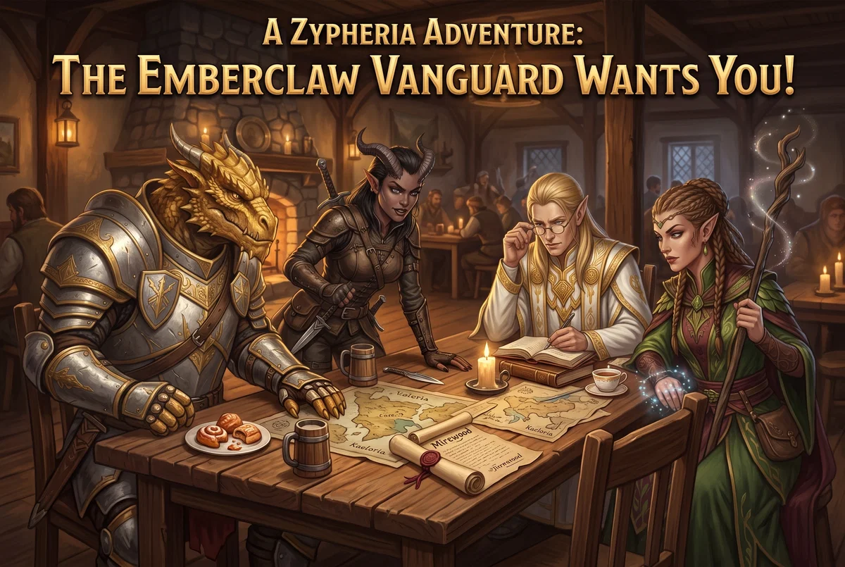 A Zypheria Adventure: The Emberclaw Vanguard Wants You!