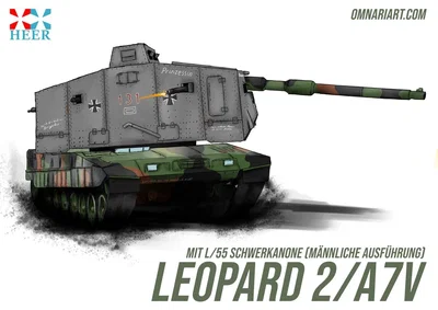 Kampfpanzer Leopard 2A7V (Kpz Leopard 2A7V) mit verbesserter Panzerung und Optronik