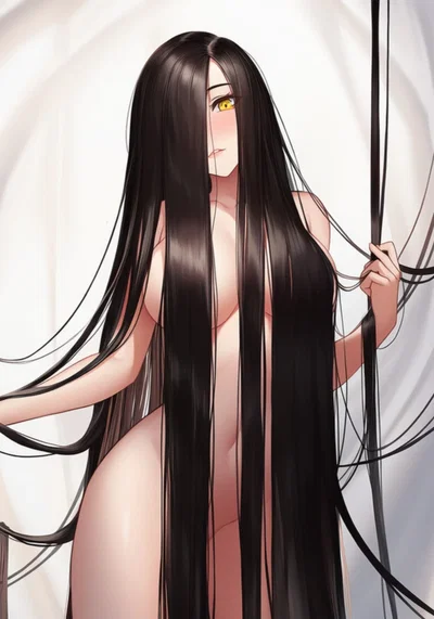 Witch can't control her prehensile hair