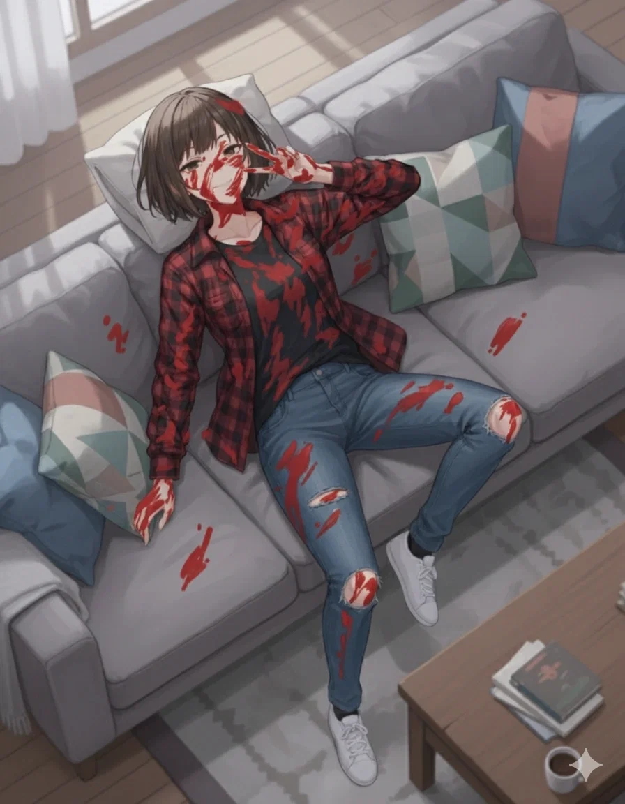 She just beat the shit out of your bully. (Much more than was necessary.)