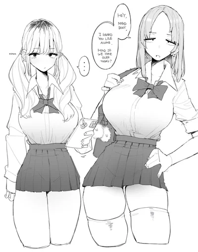 Akane and Rei, bullies from your school suddenly want to hang out with you.