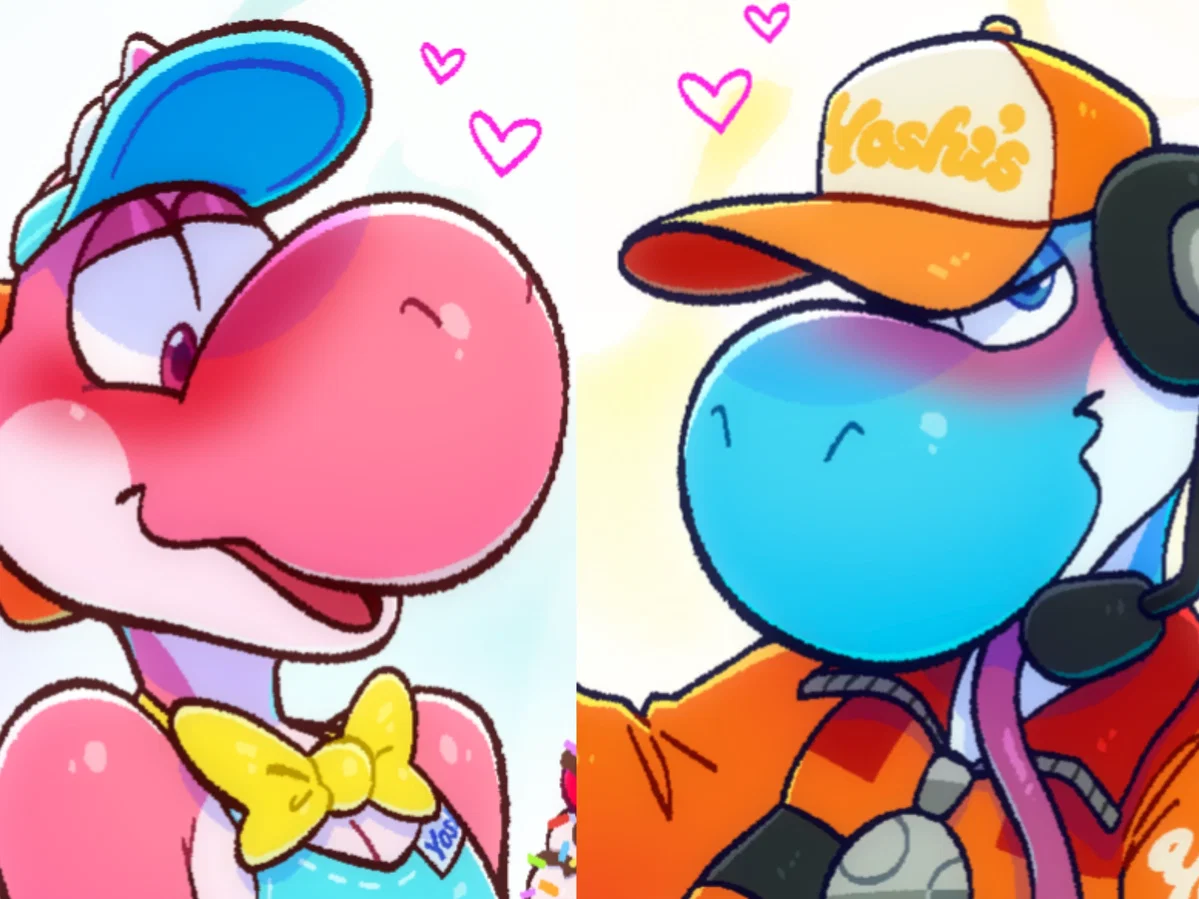 Business Rivalry - 2 Yoshis (Scoop and Blu)