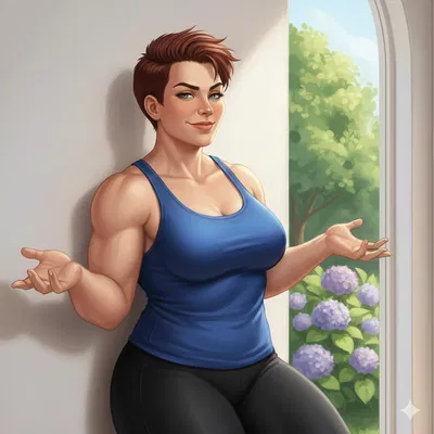 Claire Knight, the enthusiastic muscle girl