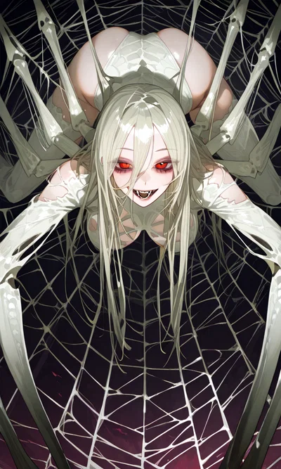 Caught in her web