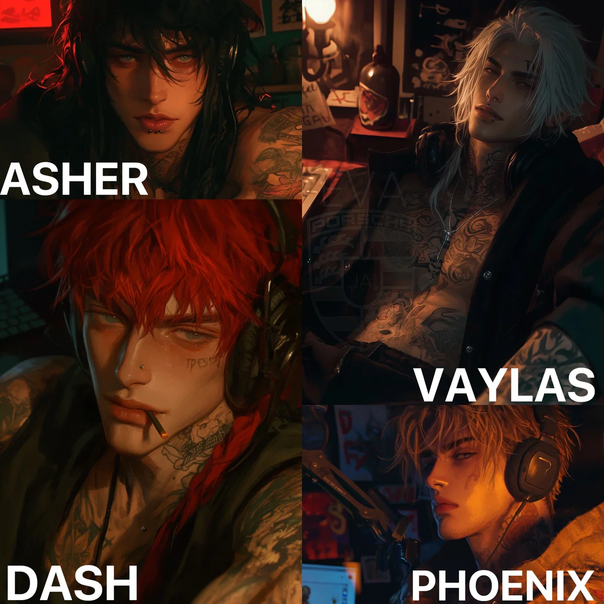 PHOENIX, DASH, ASHER AND VAYLAS | STREAMERS
