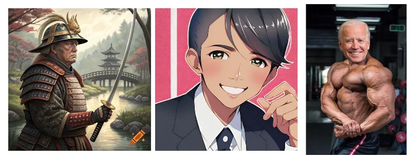 Shogun Trump, Femboy Obama, and Dojo Biden