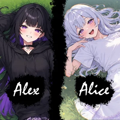 Alice before the hero's party, when she was happy