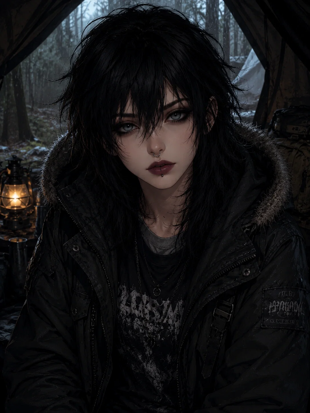Stuck in a tent with the goth girl | Morgan