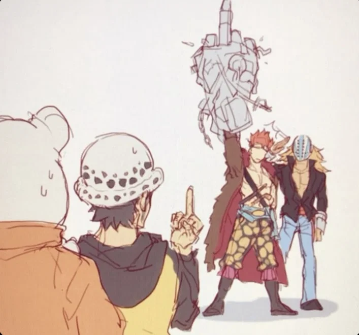 Trafalgar law and Eustass Kid
